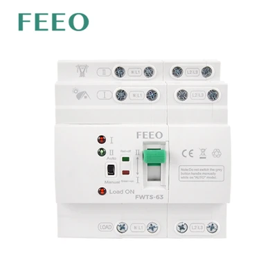 FEEO 63 AMP 4P 63A 3 Φάση ATS Ελεγκτής Ολοκληρωμένος διακόπτης μεταγωγής κυκλώματος διπλό αυτόματο διακόπτη μεταφοράς επιλογής PC Τύπος